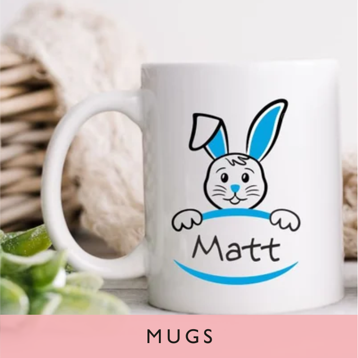 A selection of personalised mugs from GQGifts
